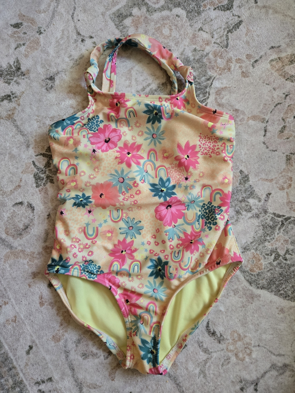 Cat & Jack One-Piece Swimsuit with Knee-length Pink Terrycloth Zip Coverup